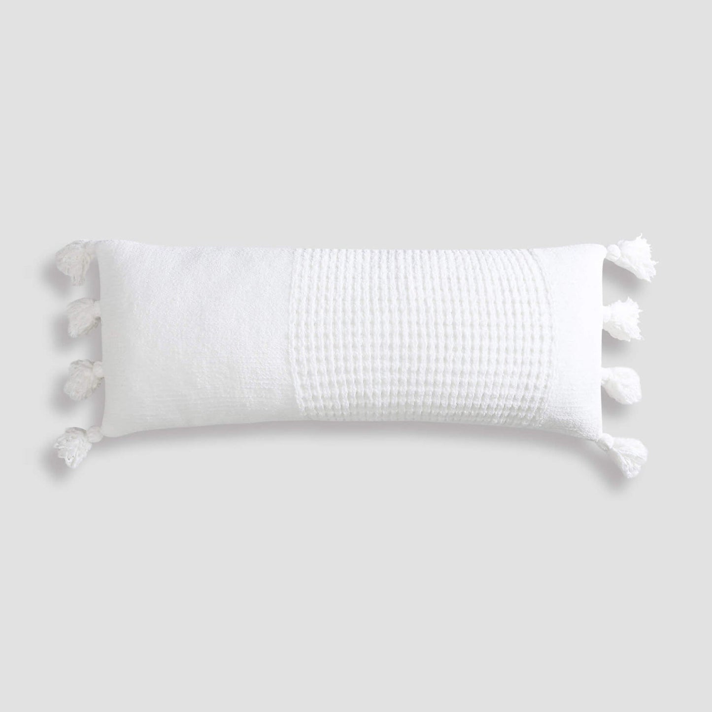 Braided Pom Pom Lumbar Pillow