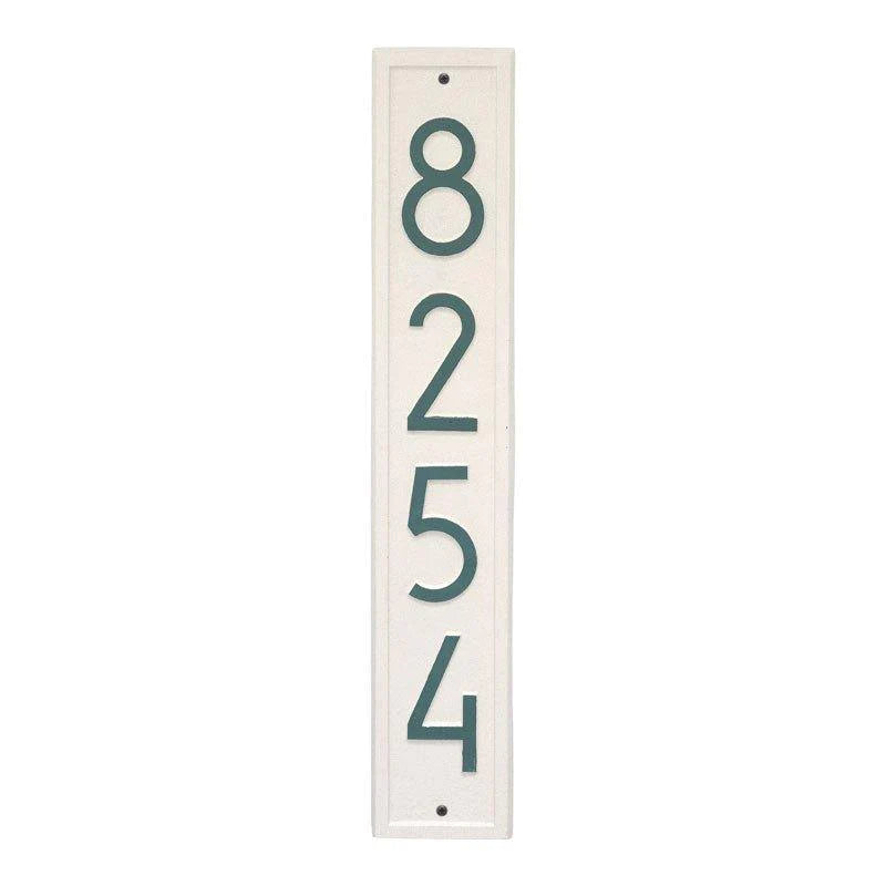Vertical Modern Wall Mounted Address Plaque – Available in a Variety of Colors - Address Signs & Mailboxes - The Well Appointed House