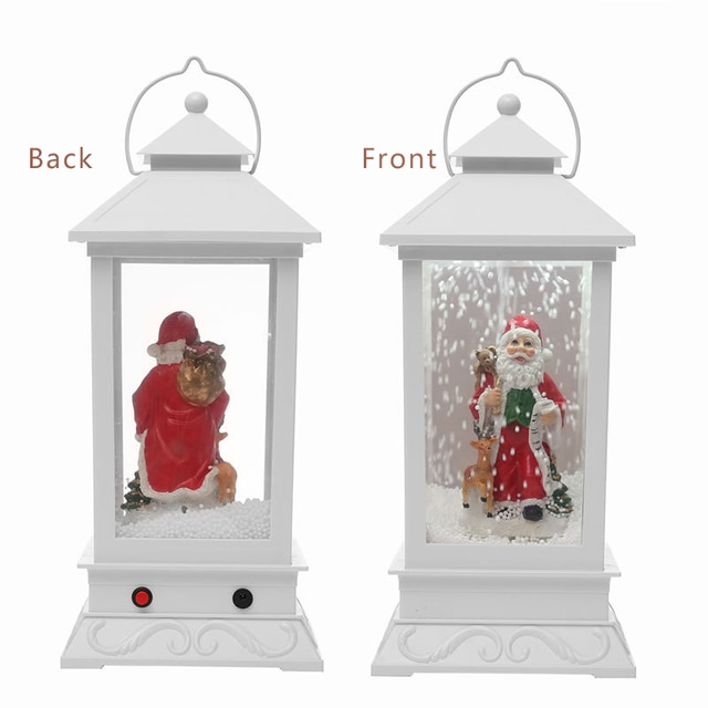 Christmas Snow Music Post Lantern