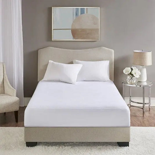 Waterproof Terry Topr Mattress Protector with 3M Stain Release White Queen