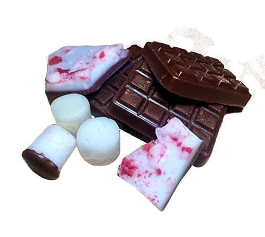 Shaped Wax Melts - Hot Cocoa, Marshmallow, Chocolate, Peppermint Bark, Wickless Candle Tart Warmer Wax, Gift, Food Wax, Realistic, Gift, Valentine'S Day, Sea Foam Soaps & Scents (Small-Gift Box)