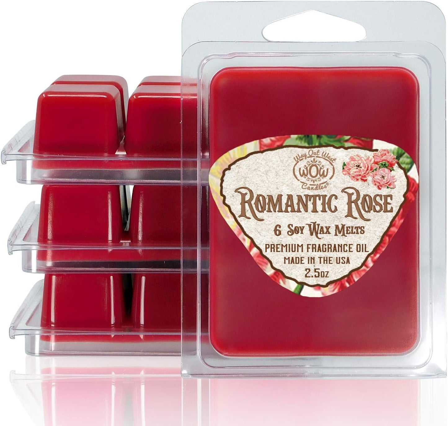 Way Out West Candles Scented Wax Melts for Wax Warmers - Highly Fragrant Air Freshener - 4 Pack Set of 6 Melt Cubes with Essential Oils - Made in USA (4, Eucalyptus Mint) Home & Garden > Decor > Home Fragrances > Wax Tarts Ocotillo Southwest Romantic Rose 4