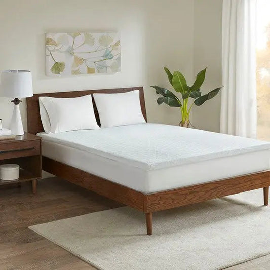 2" Memory Foam Mattress Topper White Twin XL