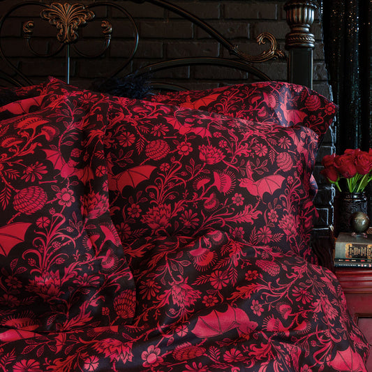 Scarlet Bat Duvet Cover
