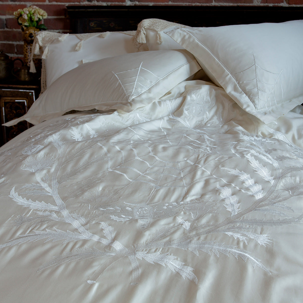 White Widow Duvet Cover