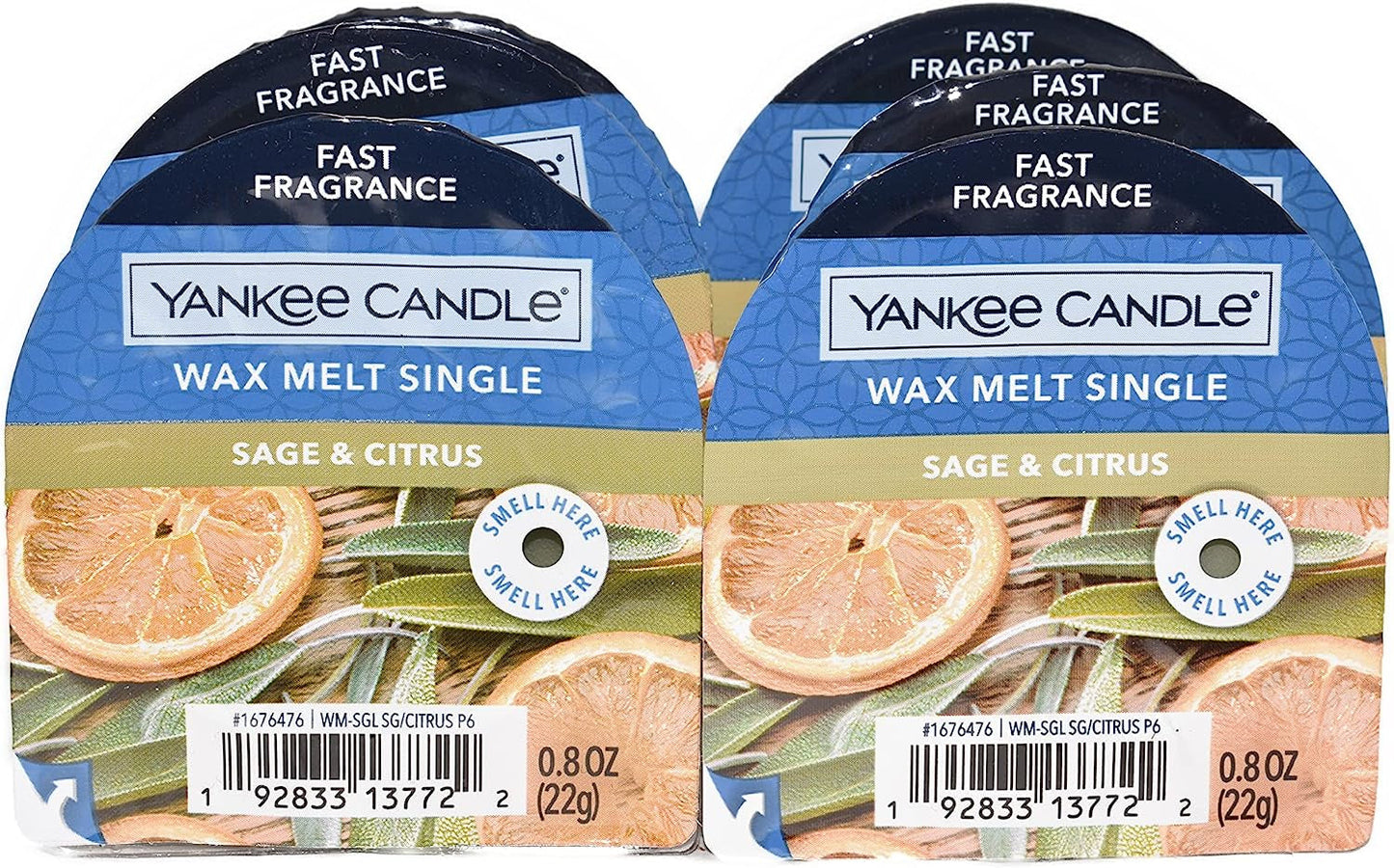 Yankee Candle Lot of 6 Winter Holiday Tarts Wax Melt Singles (Warm Luxe Cashmere) Home & Garden > Decor > Home Fragrances > Wax Tarts yankee candle Sage & Citrus