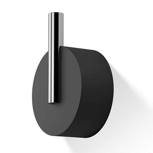 Stone Wall Hook by Decor Walther Decor Walther Small Black Chrome