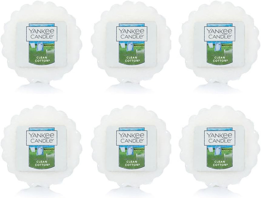 Yankee Candle Lot of 6 Clean Cotton Tarts Wax Melts