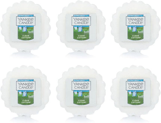 Yankee Candle Lot of 6 Clean Cotton Tarts Wax Melts