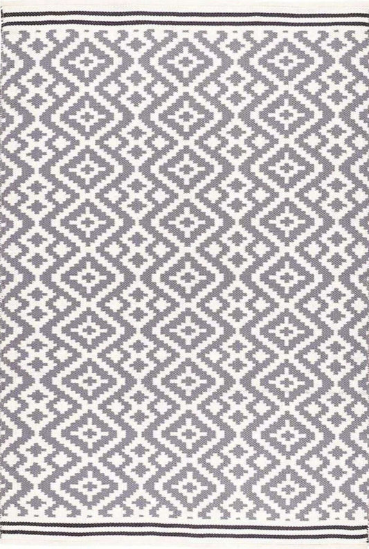 Aztec Silver Grey Outdoor Rug