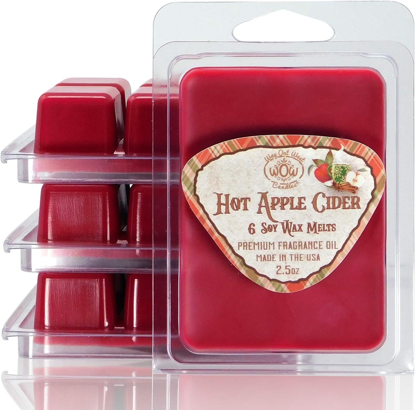 Way Out West Candles Scented Wax Melts for Wax Warmers - Highly Fragrant Air Freshener - 4 Pack Set of 6 Melt Cubes with Essential Oils - Made in USA (4, Eucalyptus Mint) Home & Garden > Decor > Home Fragrances > Wax Tarts Ocotillo Southwest Hot Apple Cider 4