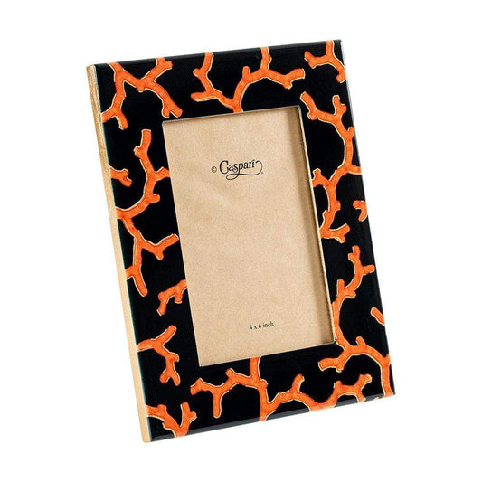 The Coral Sea Lacquer 4" x 6" Picture Frame in Black - 1 Each