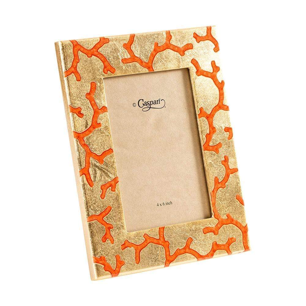 The Coral Sea Lacquer 4" x 6" Picture Frame in Gold - 1 Each
