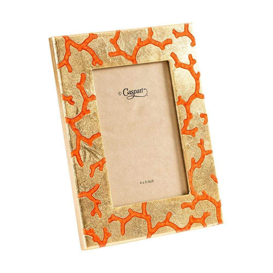 The Coral Sea Lacquer 4" x 6" Picture Frame in Gold - 1 Each