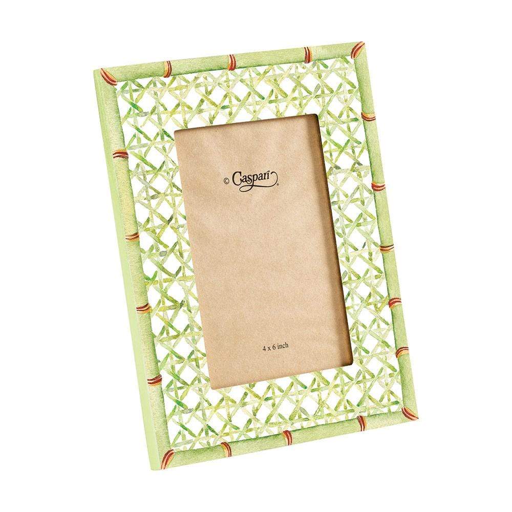 Trellis Lacquer 4" x 6" Picture Frame in Green - 1 Each