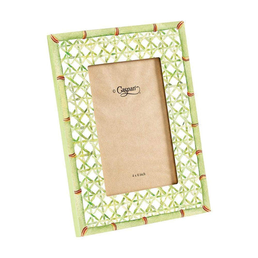 Trellis Lacquer 4" x 6" Picture Frame in Green - 1 Each