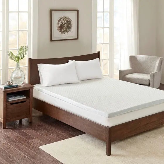 All Season Reversible Hypoallergenic Cooling Mattress Topper White Twin