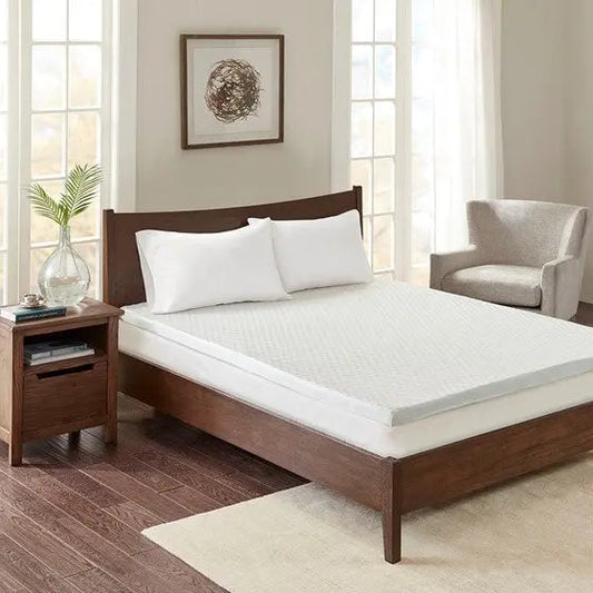 All Season Reversible Hypoallergenic Cooling Mattress Topper White Twin
