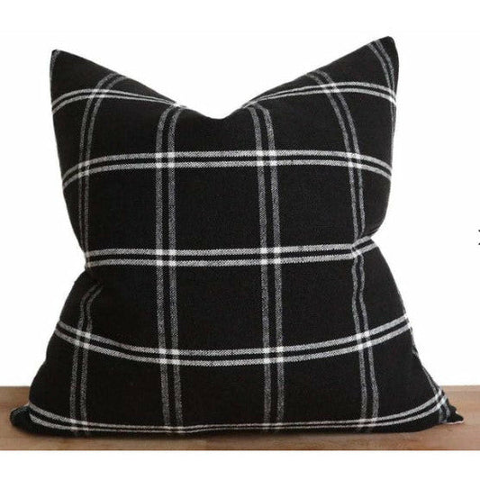 West Pillow | Black Grid
