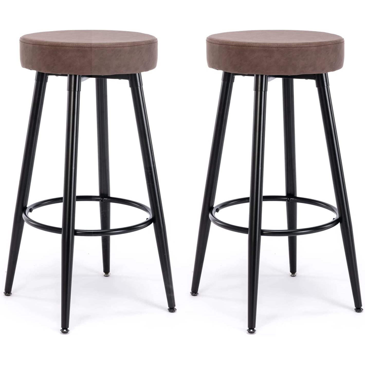 2-Piece: 28'' Metal Bar Stools Set