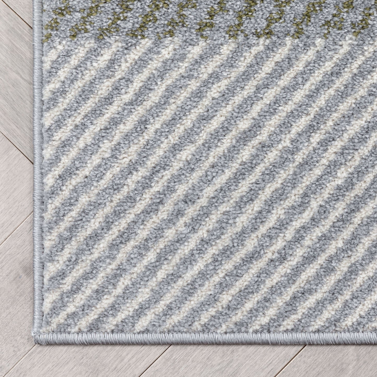 Wilma Modern Geometric Squares Green Grey Rug