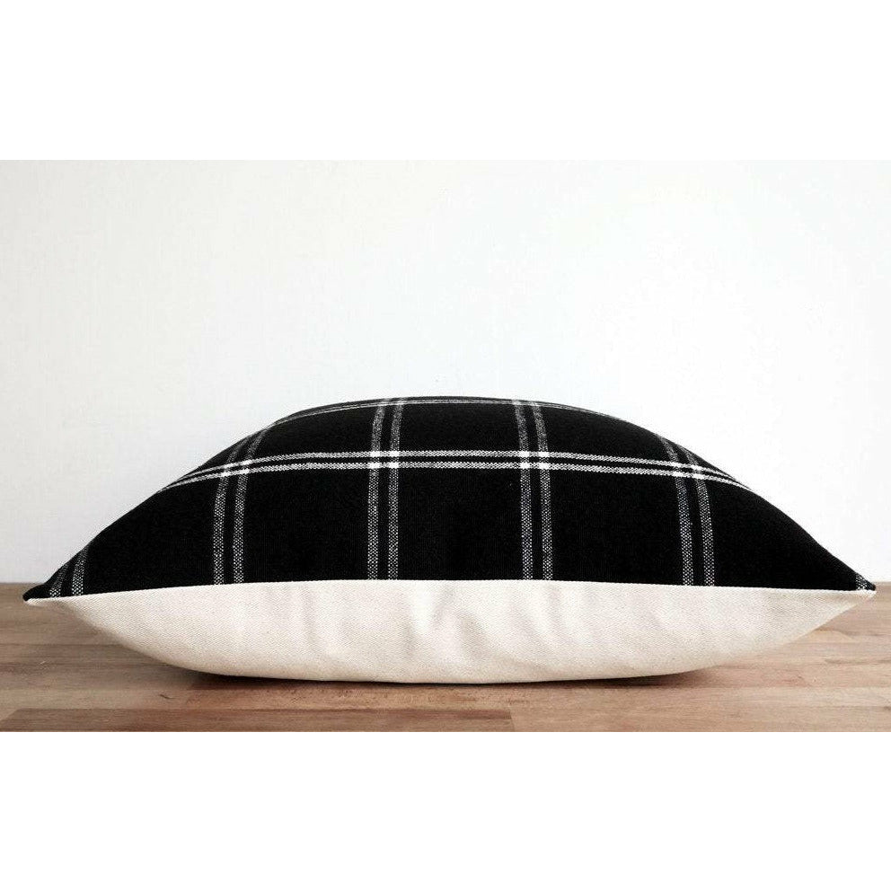West Pillow | Black Grid