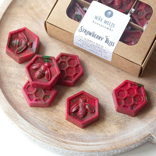 Strawberry Bliss Scented Wax Melts | Honeycombs Tarts Summer Scent Guava + Mango + Peach | Birthday Gift