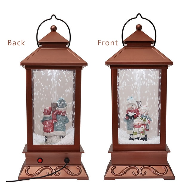 Christmas Snow Music Post Lantern