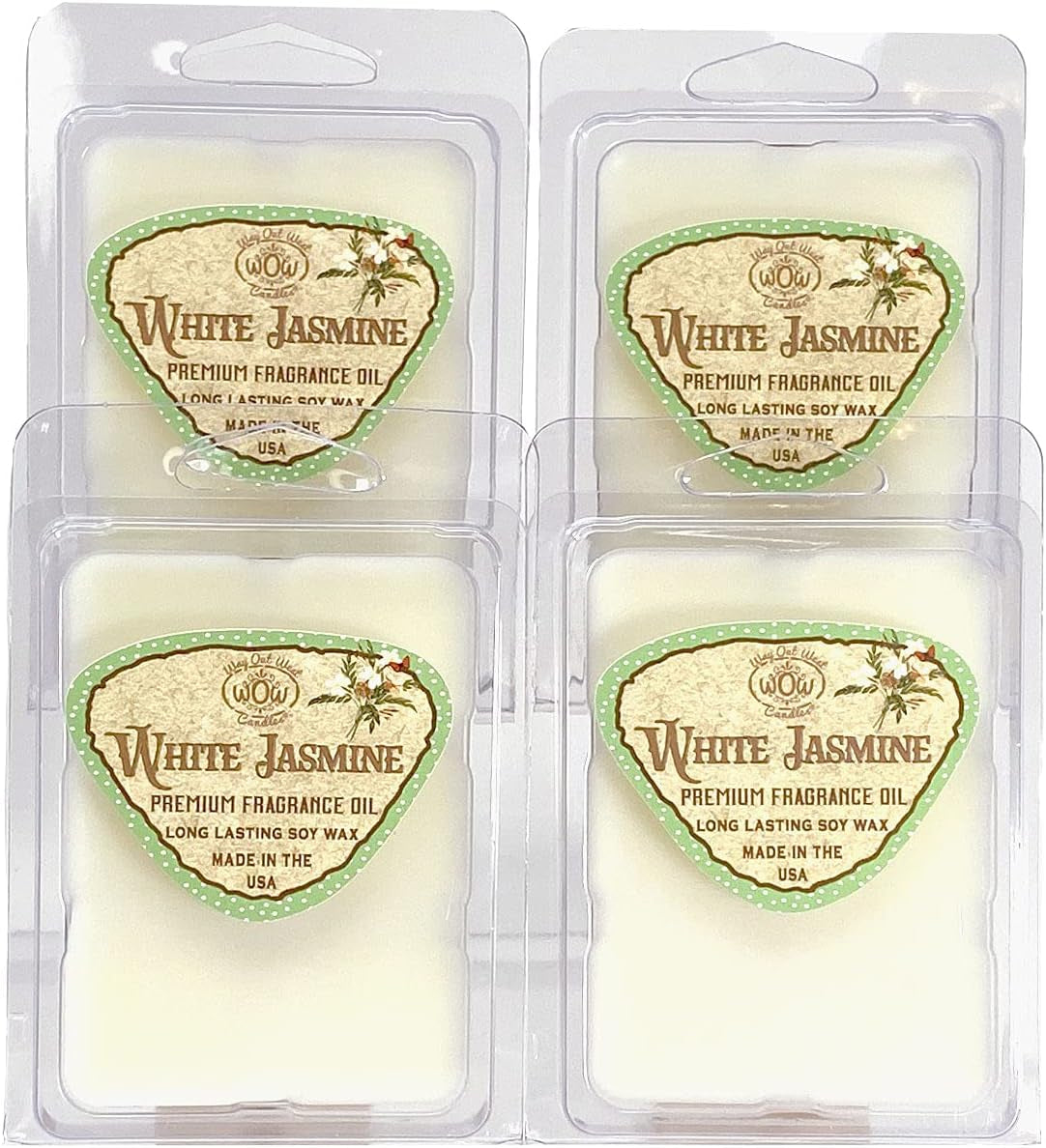 Way Out West Candles Scented Wax Melts for Wax Warmers - Highly Fragrant Air Freshener - 4 Pack Set of 6 Melt Cubes with Essential Oils - Made in USA (4, Eucalyptus Mint) Home & Garden > Decor > Home Fragrances > Wax Tarts Ocotillo Southwest White Jasmine 4