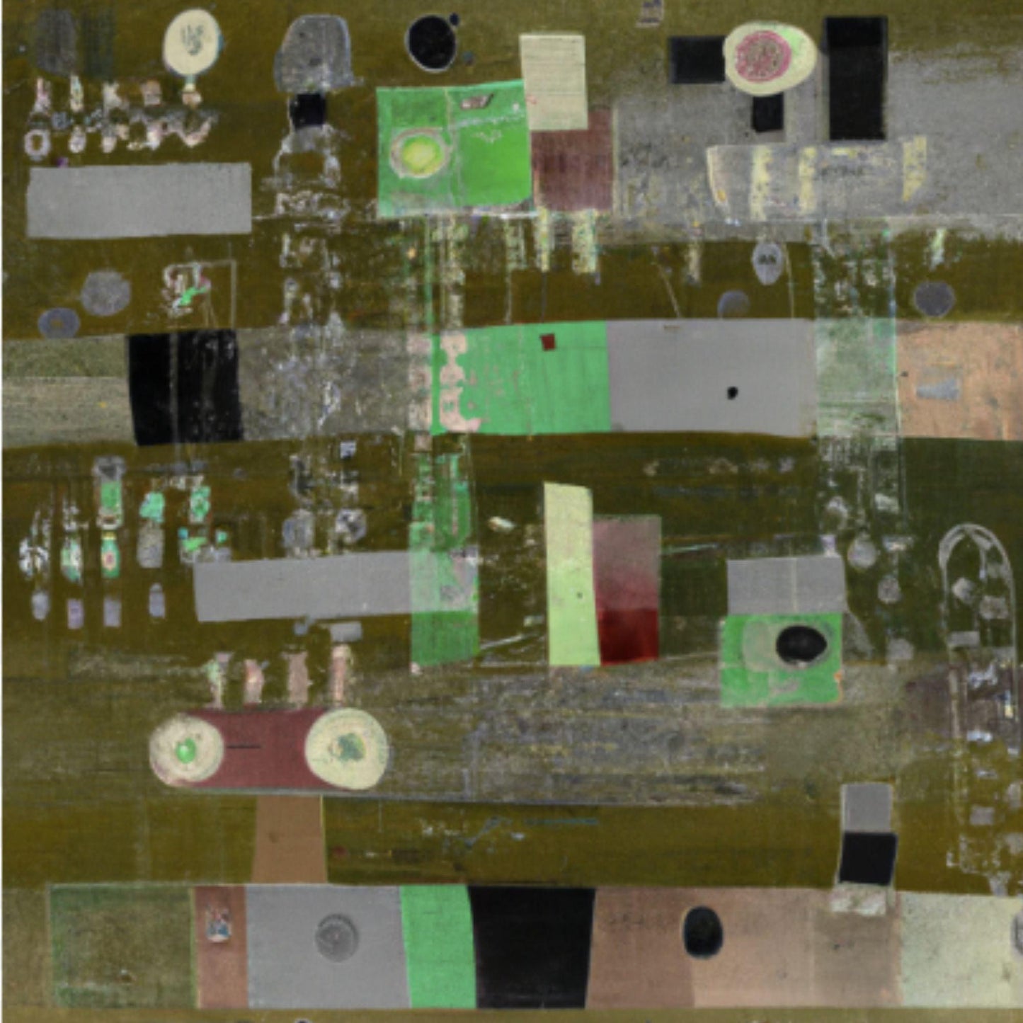 Terra Firma Abstract Landscape Art Green Abstract Wall Art