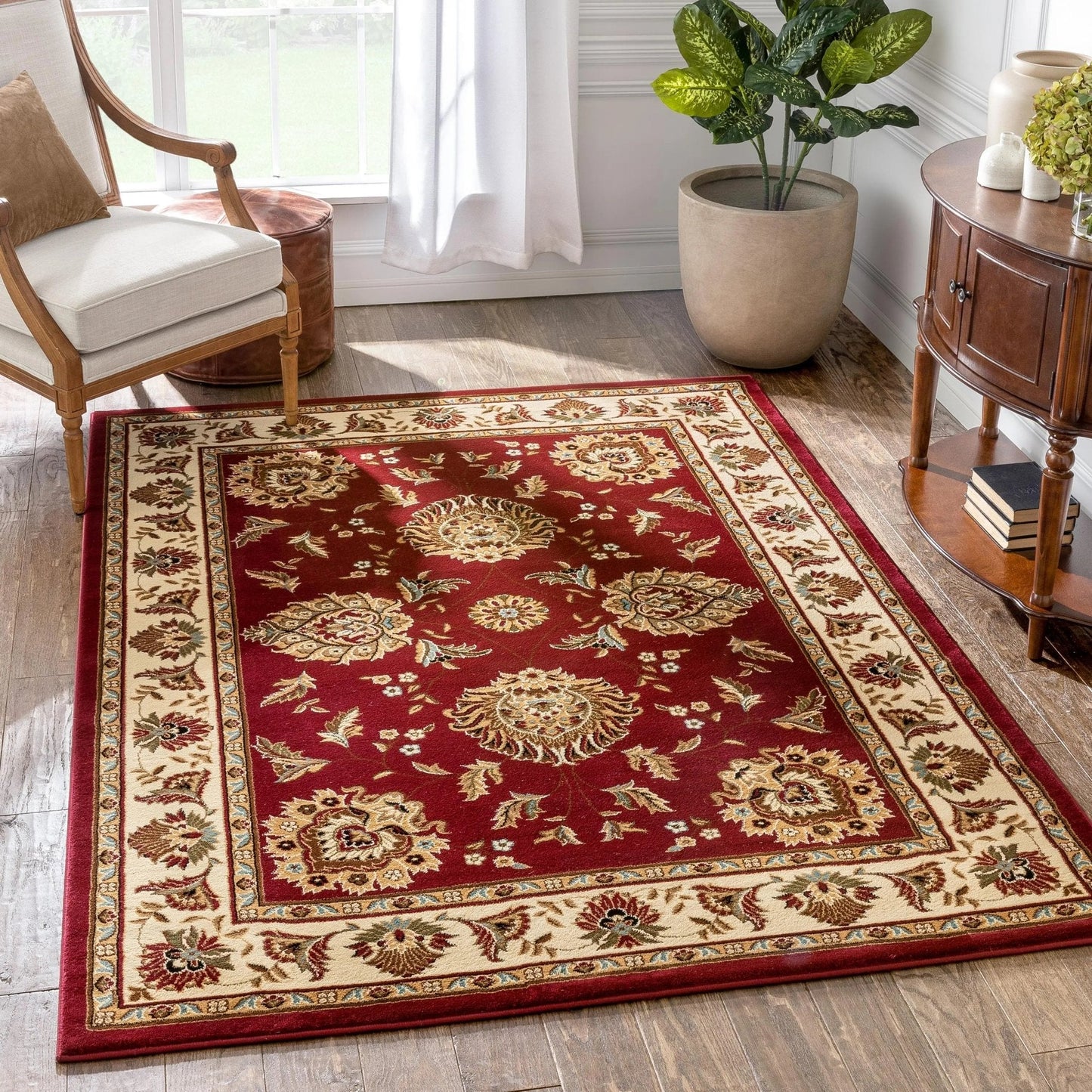 Abbasi Red Traditional Rug