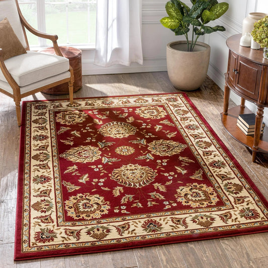 Abbasi Red Traditional Rug