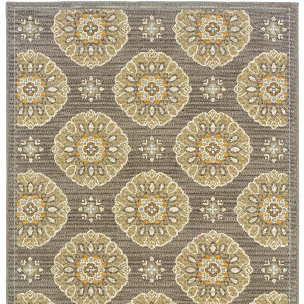2' X 8' Gray Moroccan Indoor Outdoor Area Rug
