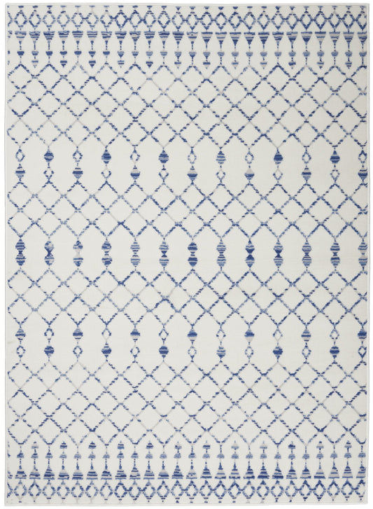 4' X 6' Ivory Geometric Berber Area Rug