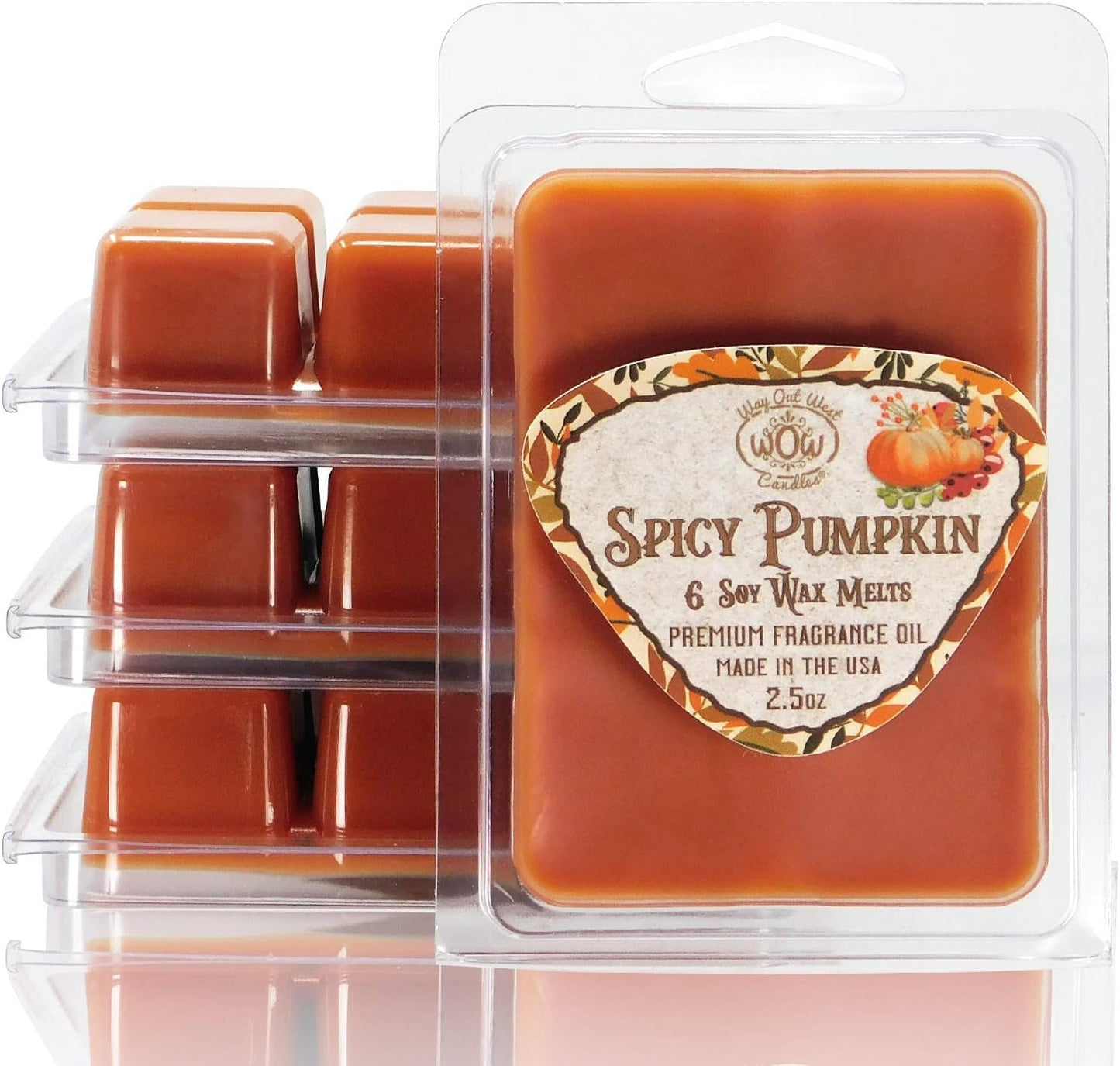 Way Out West Candles Scented Wax Melts for Wax Warmers - Highly Fragrant Air Freshener - 4 Pack Set of 6 Melt Cubes with Essential Oils - Made in USA (4, Eucalyptus Mint) Home & Garden > Decor > Home Fragrances > Wax Tarts Ocotillo Southwest Spicy Pumpkin 4