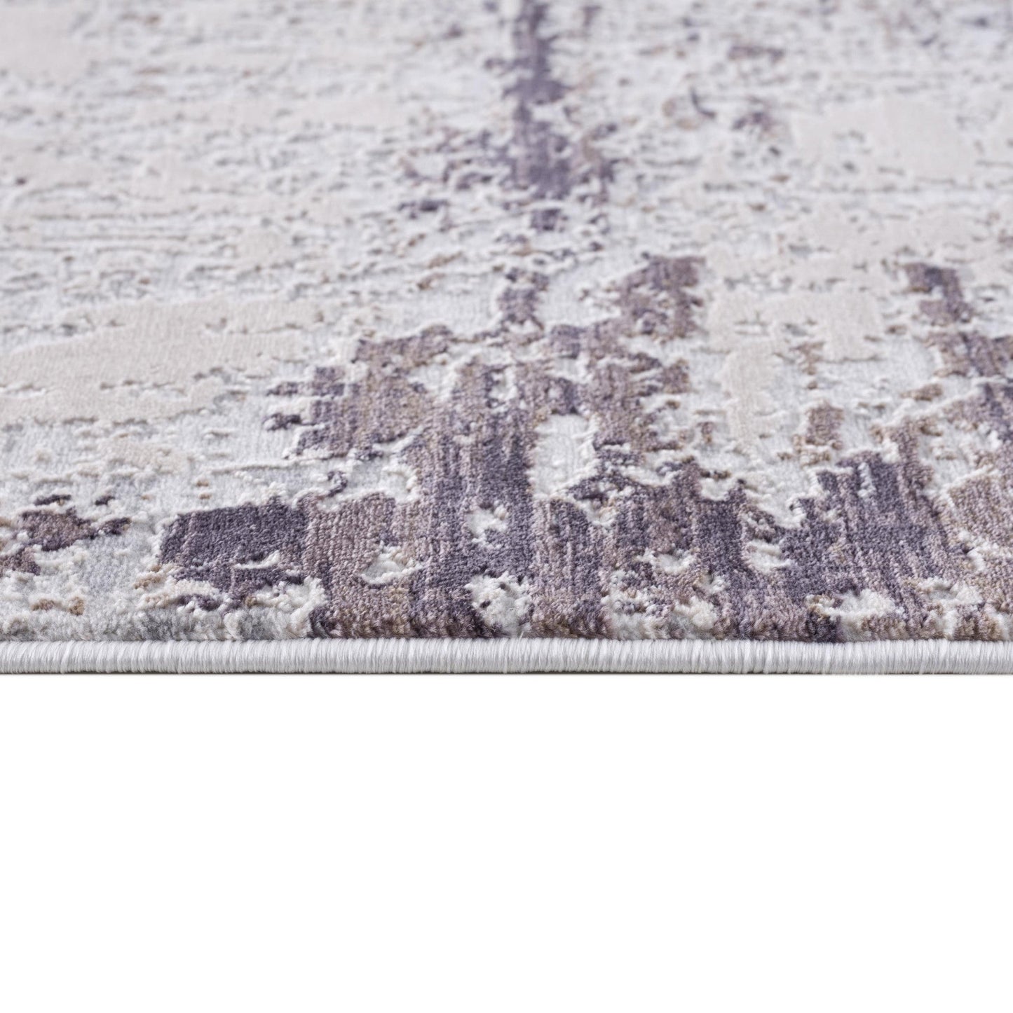 3' X 5' Violet Abstract Dhurrie Area Rug