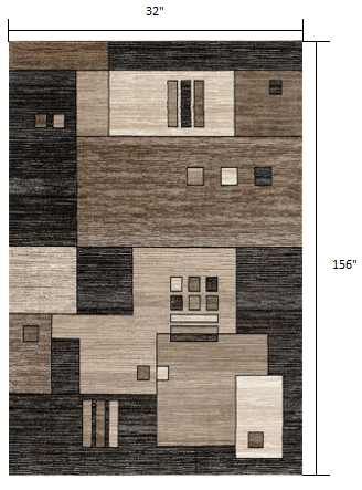 2' X 4' Beige Abstract Dhurrie Area Rug