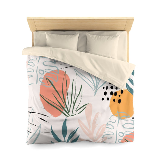 Abstract Plants Duvet Cover, Modern Microfiber Full Queen Twin Unique Vibrant Bed Cover Modern Home Bedding Bedroom Décor Starcove Fashion