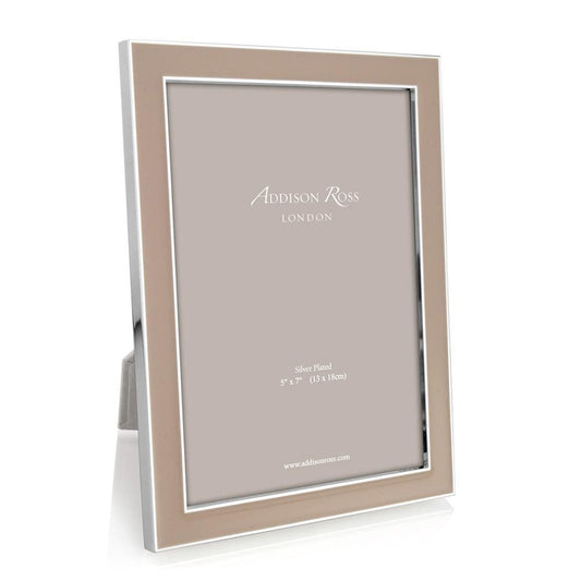 Cappuccino Enamel 4" x 6" Picture Frame with Silver Trim - 1 Each