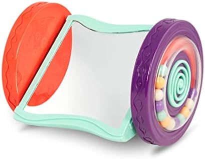 B. toys- B. baby- Baby Mirror Activity Toy – Roly-Poly Mirror for Tummy Time – Colorful & Sensory Wheels – Crawling Toy for Newborns, Babies- Looky-Looky- 0 Months