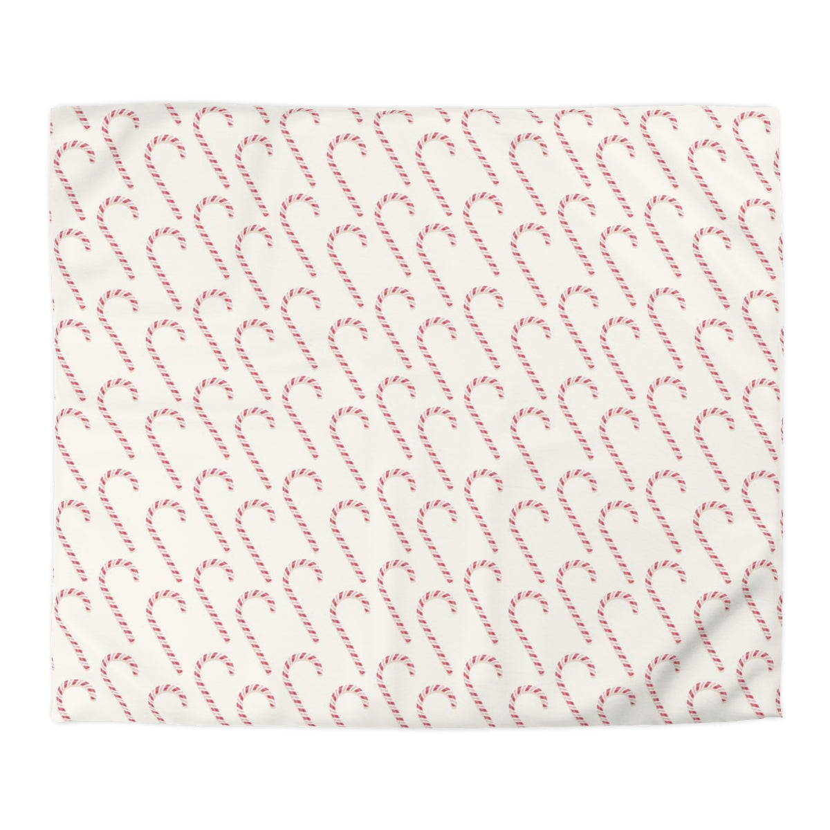 Candy Cane Duvet Cover, Holiday Christmas Xmas Bedding Queen King Full Twin XL Microfiber Designer Bed Quilt Bedroom Starcove Fashion