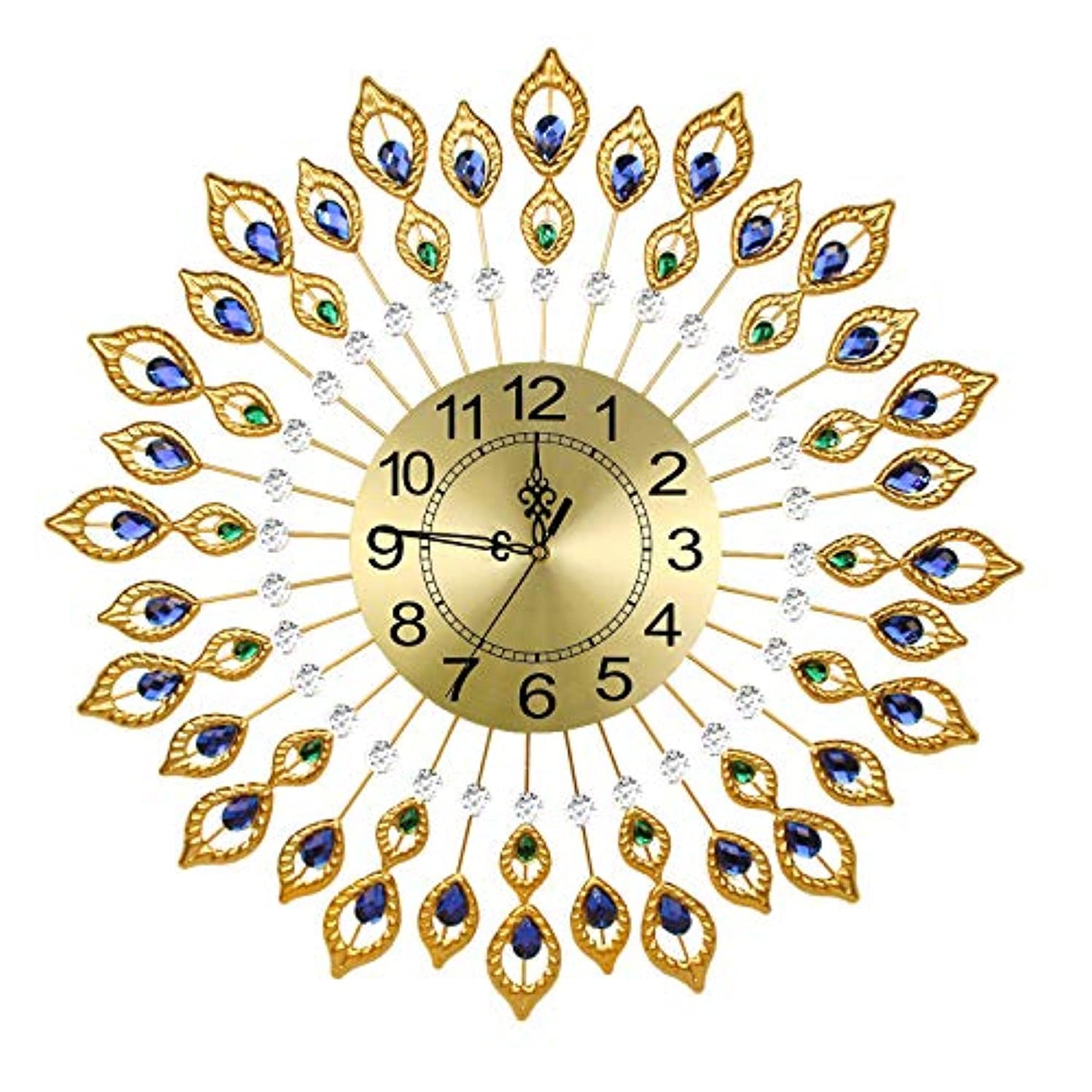 Wall Clocks Metal 3D Non-Ticking Silent Quartz Clocks