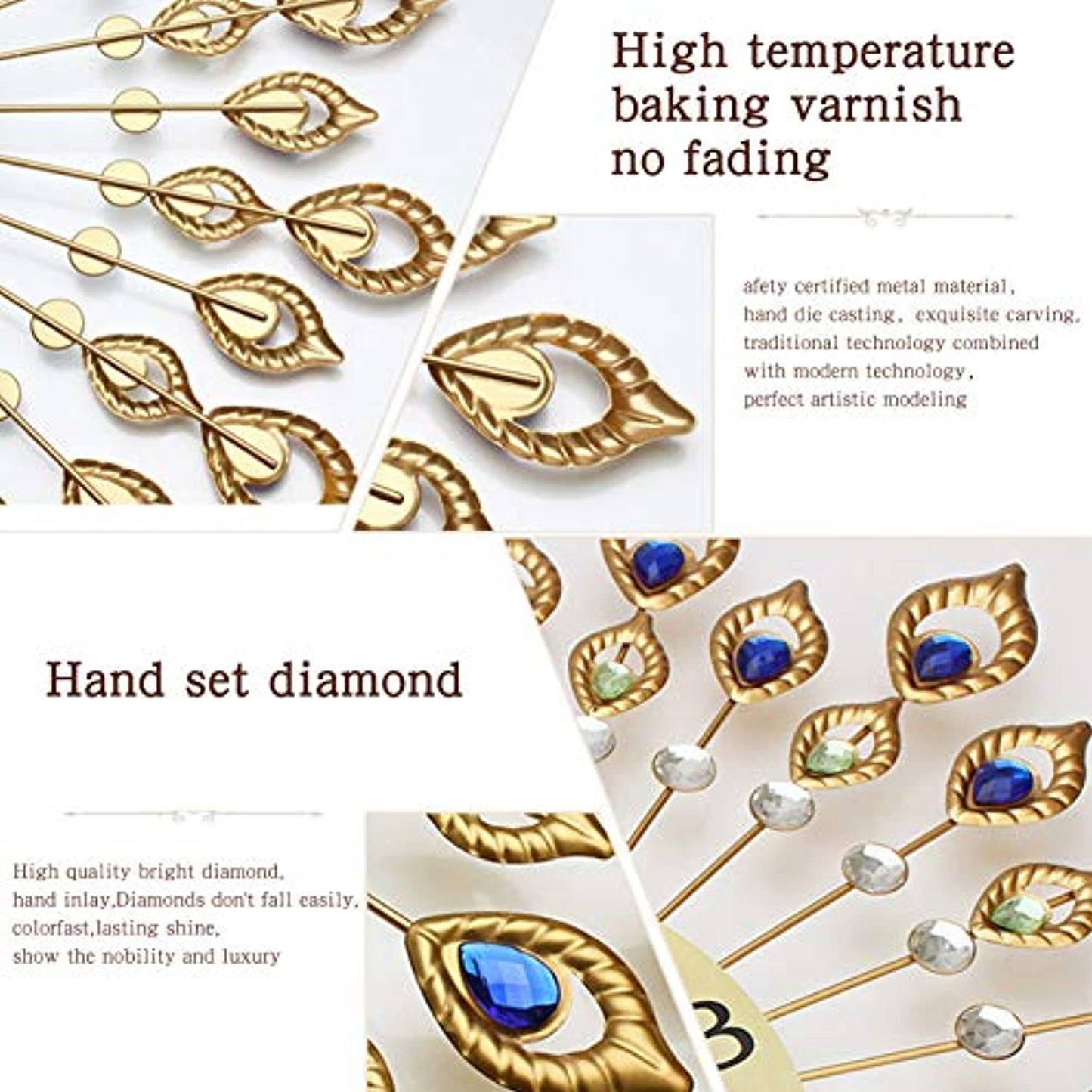 Wall Clocks Metal 3D Non-Ticking Silent Quartz Clocks