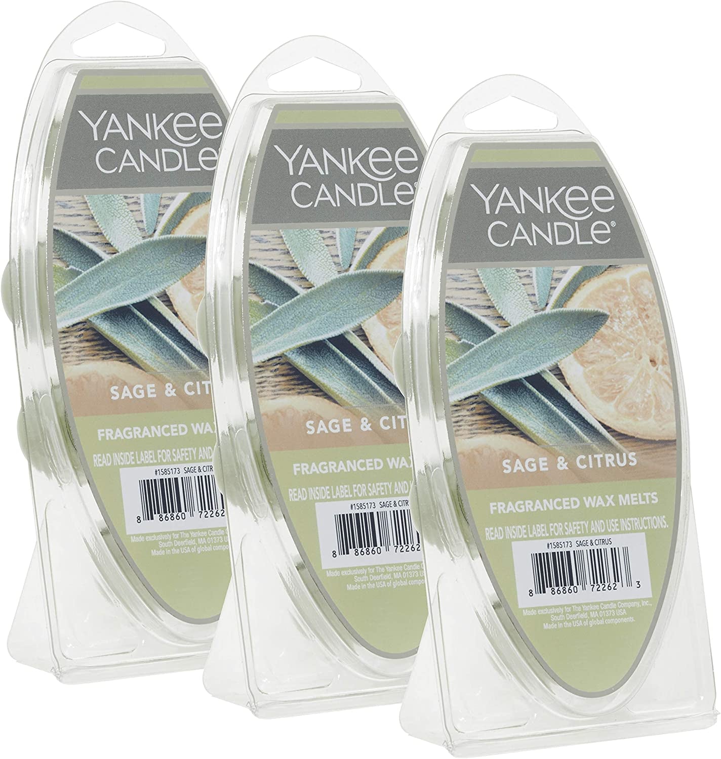 Yankee Candle Home Sweet Home Wax Melts, 3 Packs of 6 (18 Total) Home & Garden > Decor > Home Fragrances > Wax Tarts Yankee Candle Company Sage & Citrus