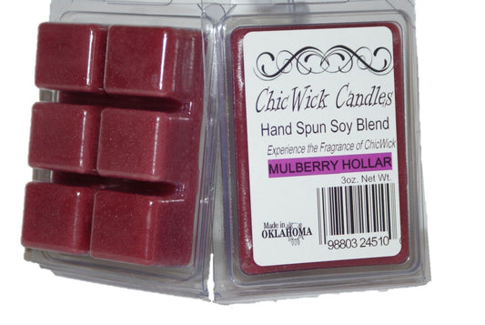 Chicwick Candles 2Pack Mulberry Hollar Soy Blend Wax Melts 6Oz 12 Wax Cubes Wax Tarts Wax Chunks, 50 plus Hours of Quality Fragrance