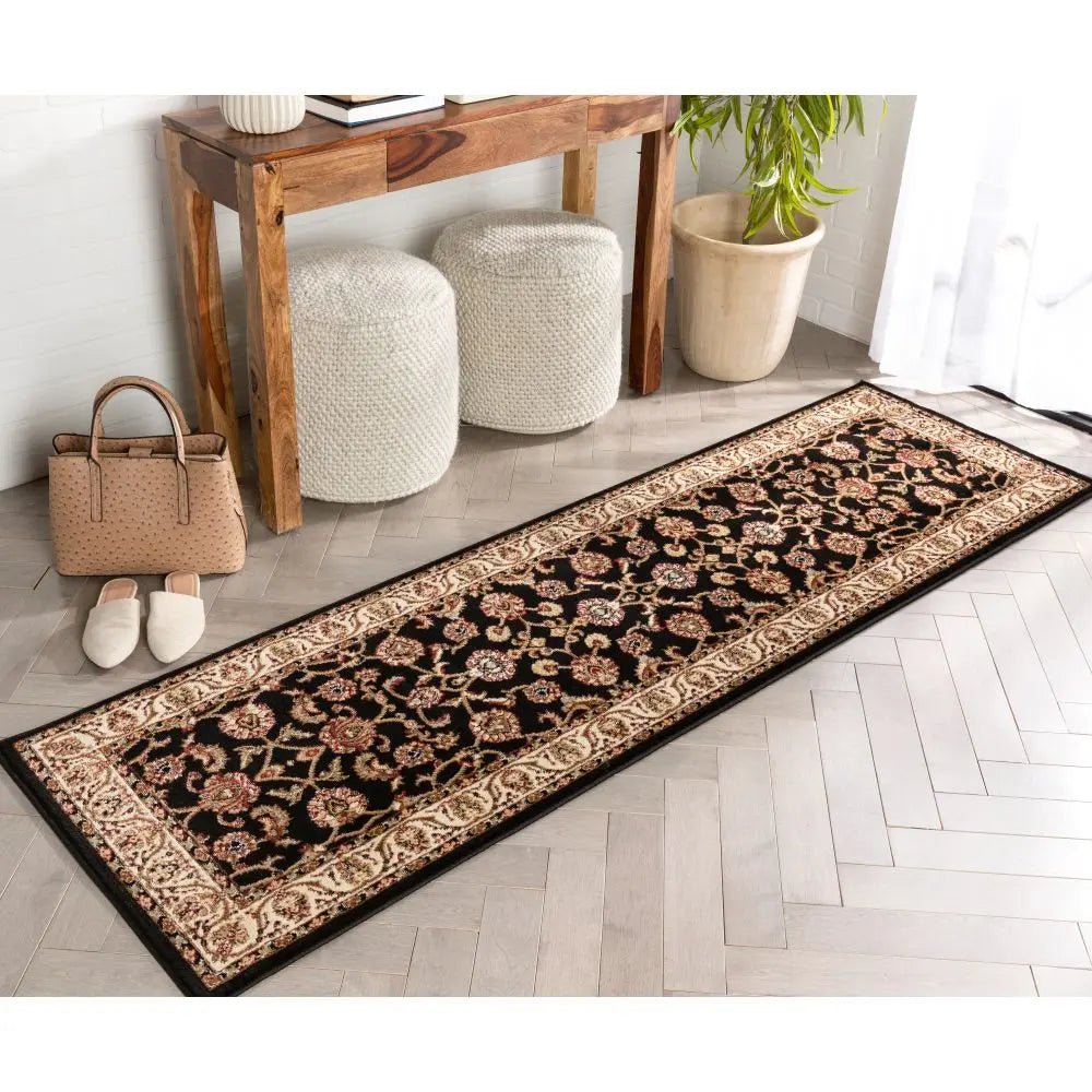 Sarouk Black Traditional Rug