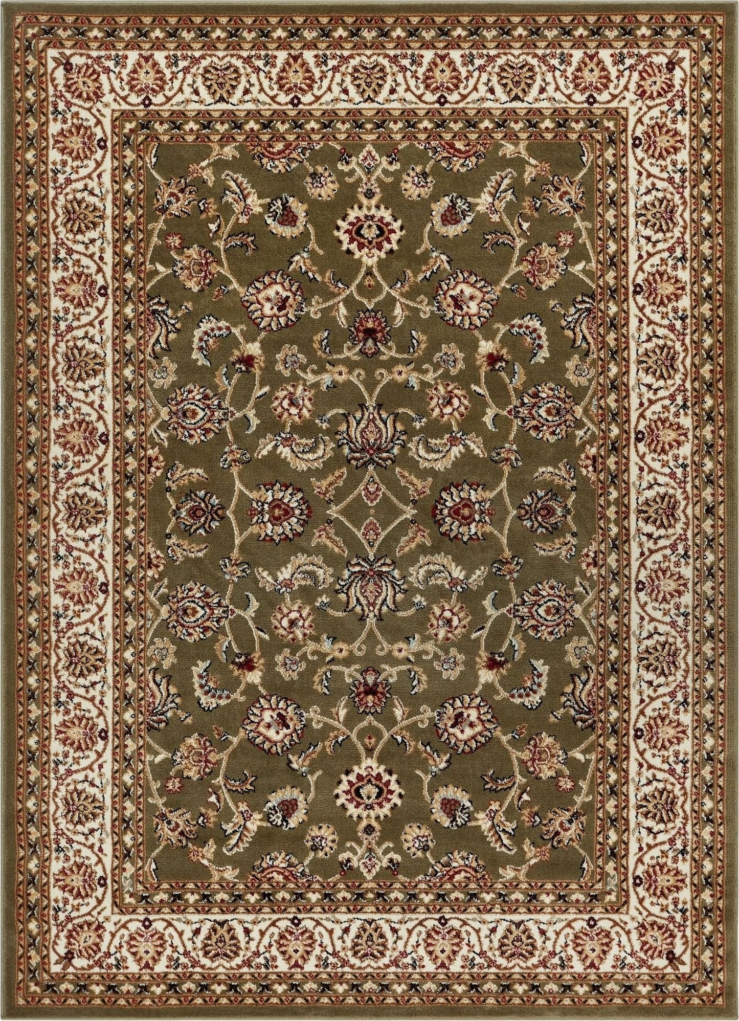 Sarouk Green Traditional Rug