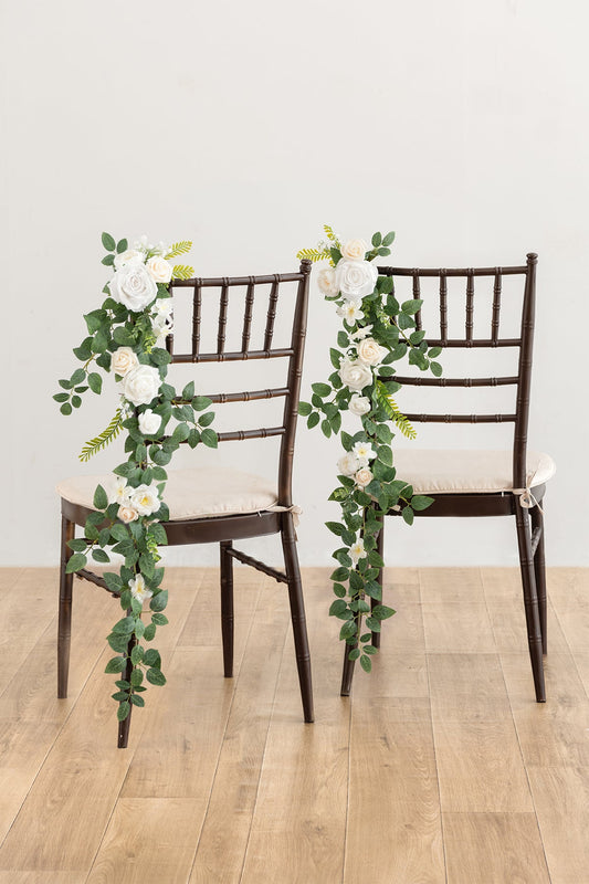 Wedding Hanging Chair Back Decoration in White & Sage