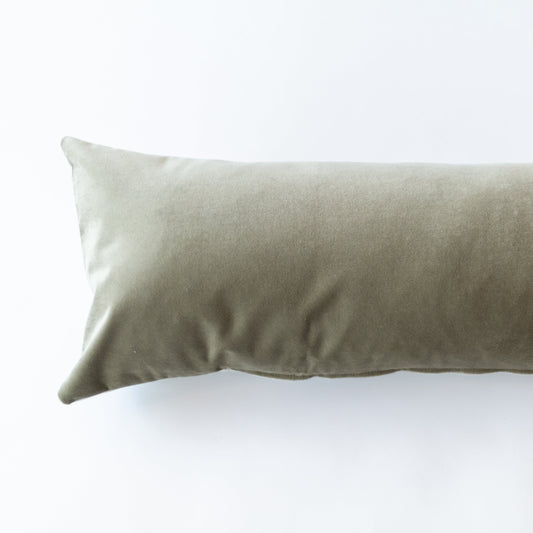 S|H Moss Velvet Lumbar Pillow Cover