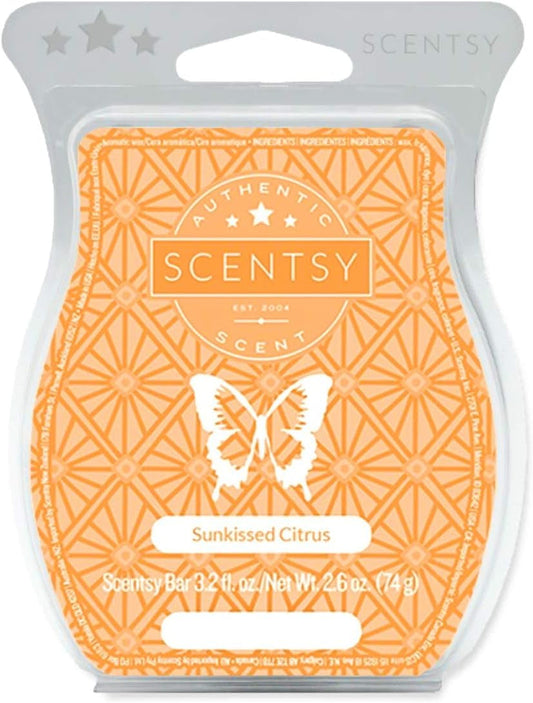 Sunkissed Citrus Scentsy Bar Wickless Candle Tart Warmer Wax 3.2 Fl Oz, 8 Squares